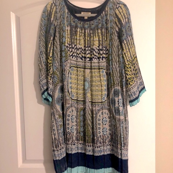 MSSP Dress Silk Blend Like New Beautiful Detail Size L So Flattering & GORG! - Picture 9 of 10